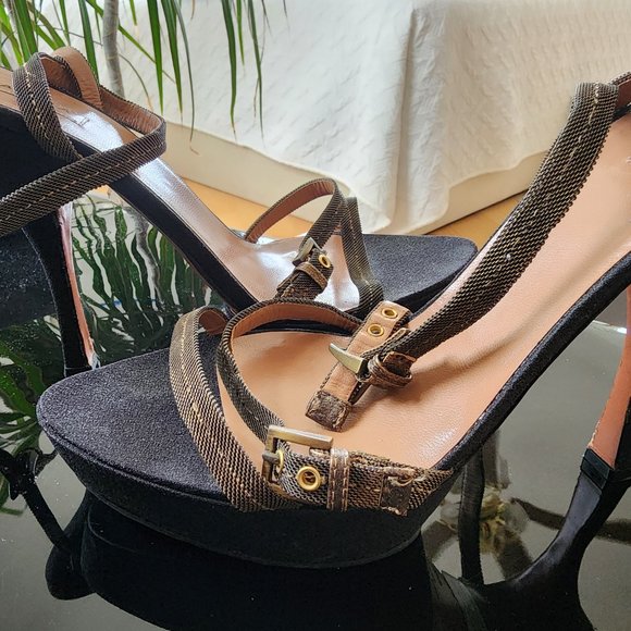 Alaia Metal Mesh Buckle Strappy Sandals Sz 40 - Picture 3 of 6